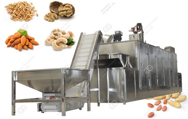 Belt Type Peanut Roasting Machine|Industrial Peanut Roaster Machine
